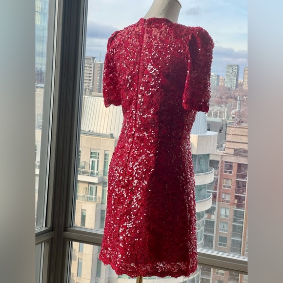 🆕 REBECCA VALLANCE 🧿 NWOT x Nicky Hilton Leyla Short Sleeve Mini Dress, Sz US2 - Picture 7 of 17